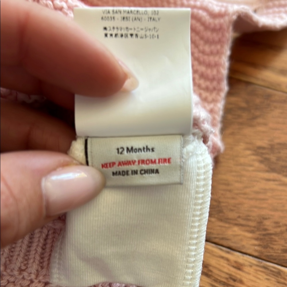 Stella McCartney Kids Pink Mushroom Knit Romper NWT 12mth - Picture 3 of 4